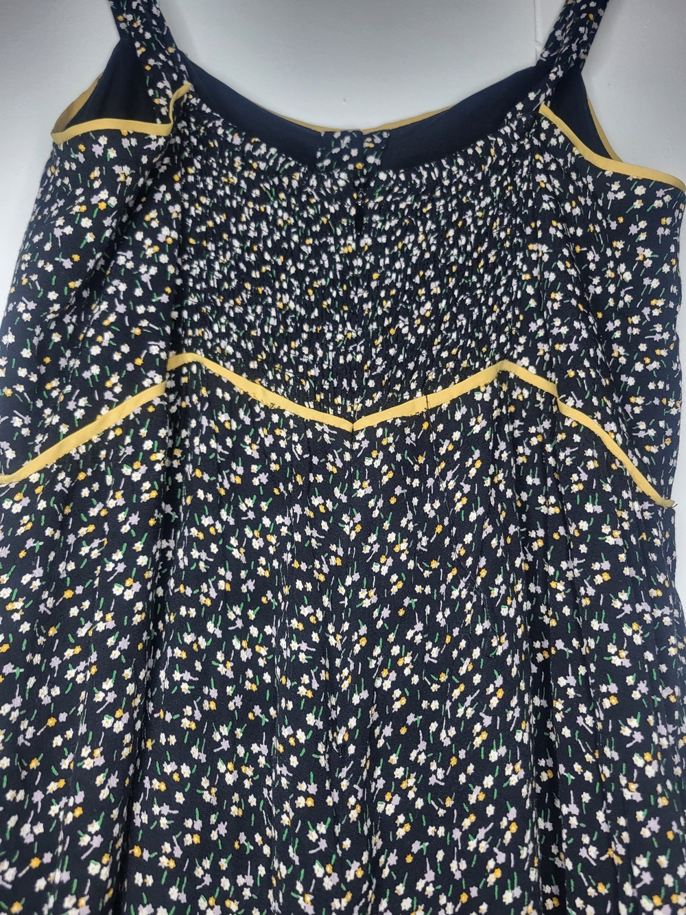 Madewell Black Floral Wide-Leg Jumpsuit with Cream Trim - Picture 7 of 12